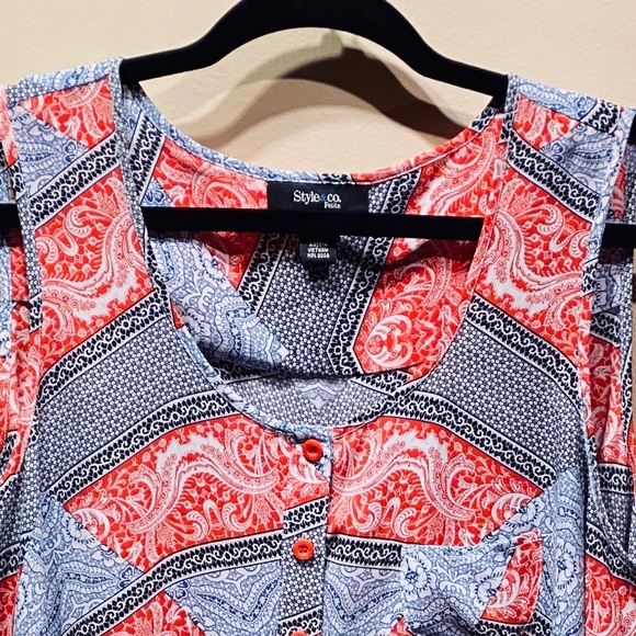 🌟HP🌟NWOT Sleeveless Swing Top Style & Co PL - Picture 5 of 6